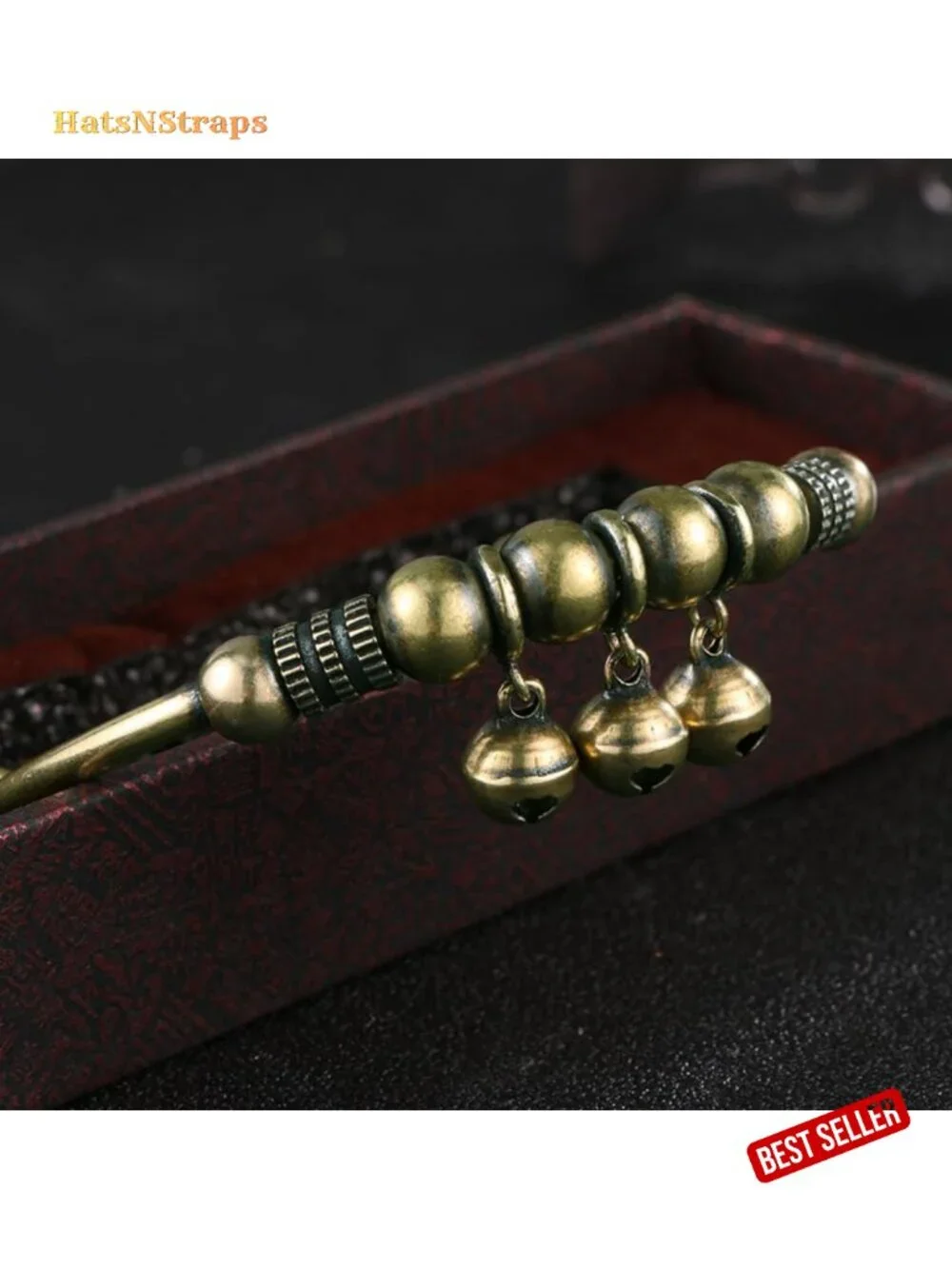 Vintage Bell Bracelet Women Bronze Adjustable Bangle Boho Ethnic Charm
